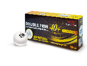 DOUBLE FISH 40+ 1*, 10 мячей в упаковке, белые.